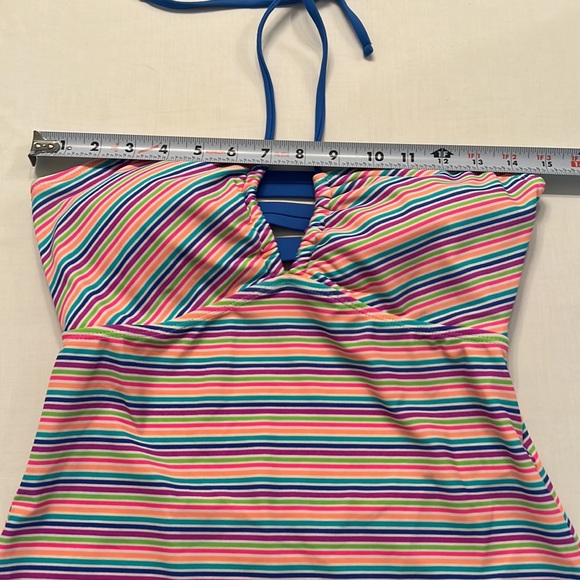 U30- 2 Large Tankini Tops: 1) Hula Honey Halter 2) Unbranded Racerback - Picture 4 of 14